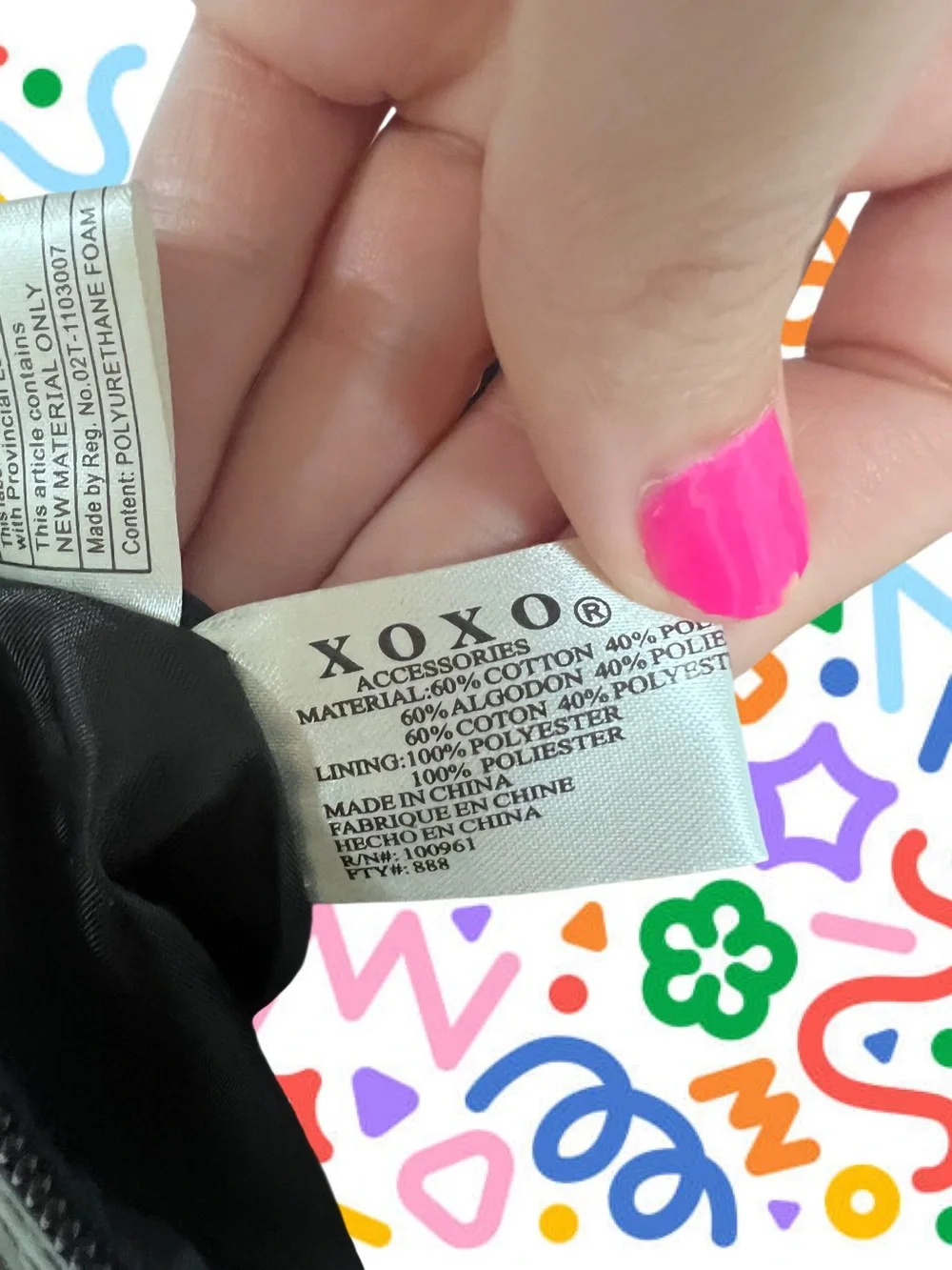 XOXO y2k black and white exes and ohs purse